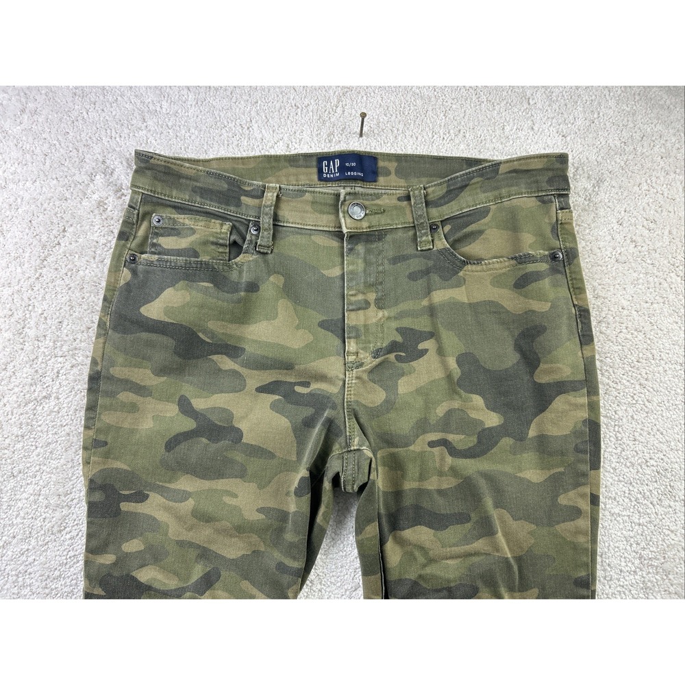 Gap High-Rise Skinny Legging Ankle Women's 30/10 (32x26) Army Camo Stretch - Picture 2 of 13